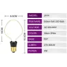 E27E27 - 220V - 240V - 3W - 4W - 4.5W - bulbo LED vintage - diseño irregular