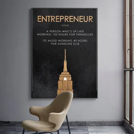 ENTREPRENEUR - cytat motywacyjny - plakat - obraz ścienny na płótnieTablice & Znaki