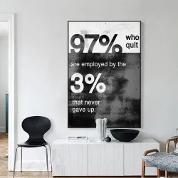 Never Give Up - plakat motywacyjny - płótnoTablice & Znaki