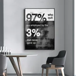 Never Give Up - plakat motywacyjny - płótnoTablice & Znaki