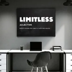 LIMITLESS - inspirational quote - wall poster - canvas