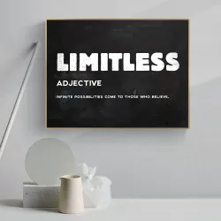 LIMITLESS - citation inspirée - affiche murale - toile