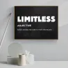 Plaques & SignsLIMITLESS - presupuesto inspirador - cartel de pared - lienzo