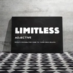 LIMITLESS - inspirational quote - wall poster - canvas