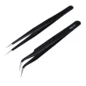 Tweezers antistatiques - acier inoxydable - outil de réparation électronique - 2 pièces