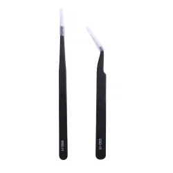 RepararPinzas antiestáticas - acero inoxidable - herramienta de reparación electrónica - 2 piezas