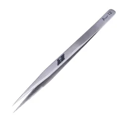 Stainless steel precision tweezers - pointed & curved - phone repair tool