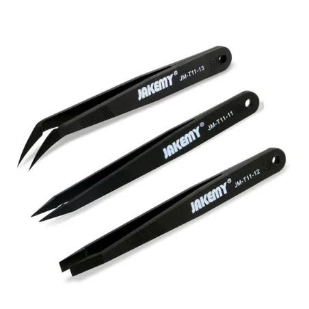 Anti-static tweezers - straight - curved - 3 piecesTweezers