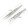 Tweezers - bent - suora - ruostumaton teräs