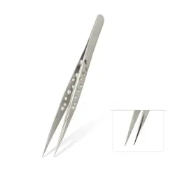 Tweezers - bent - suora - ruostumaton teräs