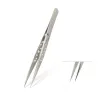Tweezers - bent - suora - ruostumaton teräs