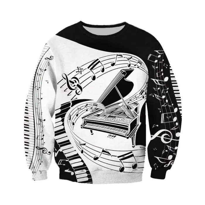 Notes musicales - pull - hoodie - zipper