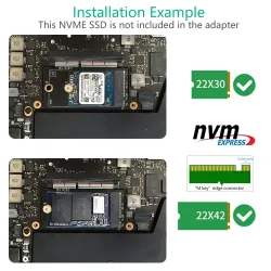 M2 - SSD för Macbook Pro A1708 NVMe M.2 NGFF - Pro A1708 - adapterkort