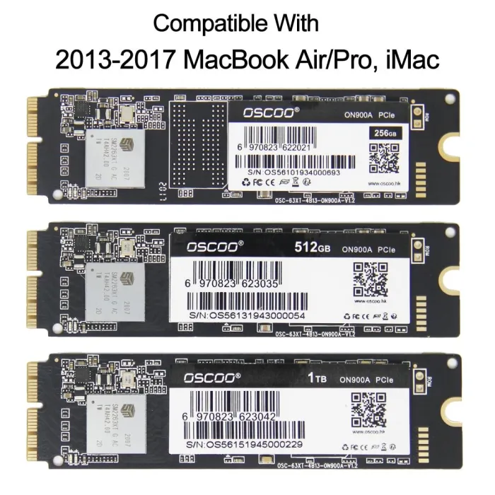 256GB - 512GB - 1TB - SSD-Speicher für Macbook Air A1465 A1466 Macbook Pro Retina A1502 A1398 iMac A1419 A1418