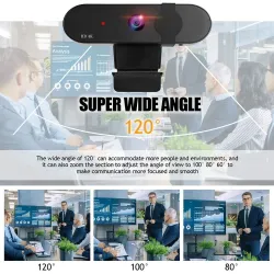 HD 4K 2K Caméra web - 1080P - PC - autofocus - USB - microphone