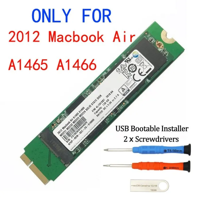 128GB - 256GB - 512GB - 1TB - SSD pour Macbook Air A1465 A1466 Md231 Md232 Md223 Md224 - entraînement d'état solide