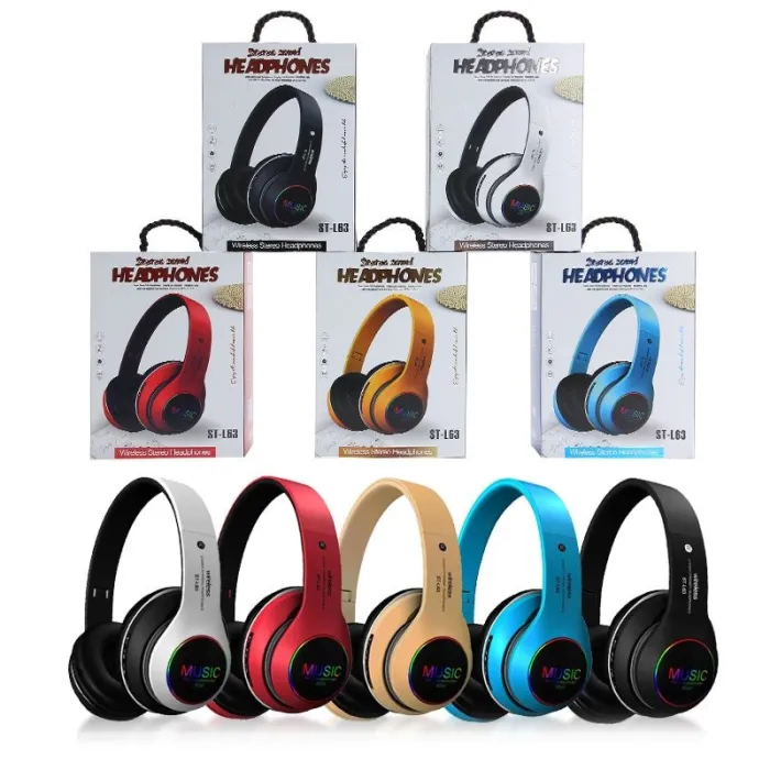 Bluetooth headset - noise canceling - wireless headphones - LED