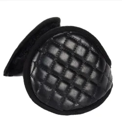 Leather & plush - earmuffs - foldable