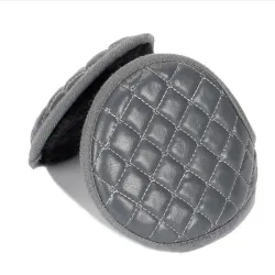 Leather & plush - earmuffs - foldable