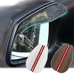 Car rear view mirror - side mirror - rain visor - sticker - 2 pieces