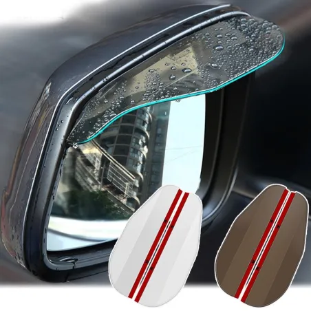 Espelho traseiro do carro - espelho lateral - visor de chuva - autocolante - 2 peças