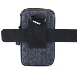 Small waist bag - canvas pouch with zipper