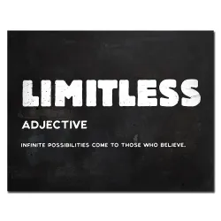 LIMITLESS - inspirierendes Zitat - Wandposter - Leinwand