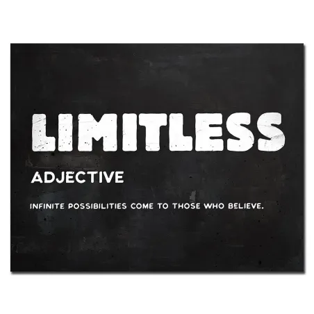 LIMITLESS - inspirierendes Zitat - Wandposter - Leinwand