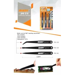 Antistaattinen tweezers - suora - kaareva - 3 kappaletta