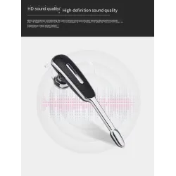 Mini - Bluetooth ear-hook - handsfree - fone de ouvido de couro com microfone - cancelamento de ruído