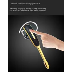 AuricularesMini - Bluetooth auriculares sin manos - auricular de cuero con micrófono - cancelación de ruido