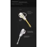 Mini - Crochet d'oreille Bluetooth - mains libres - écouteur en cuir avec microphone - bruit annulling
