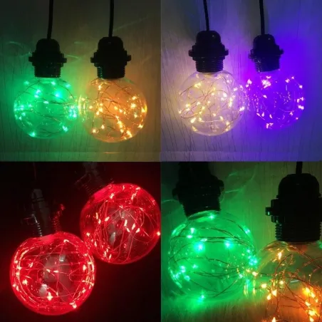 E27 - 220V 110V - RGB - Lâmpada decorativa LED
