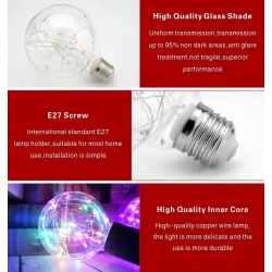 LED - RGB - E27 - 110V 220V - żarówka Edisona - design ozdobnych przewodówE27