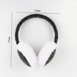 Leopard print plush earmuffs