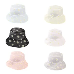 Couvercle solaire avec marguerites - chapeau