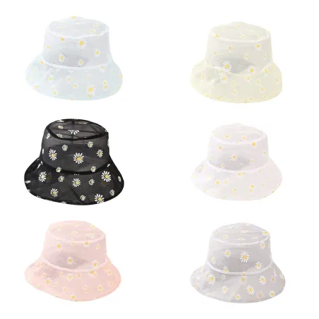 Sun cap med Daisies - hatt