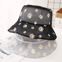 Sun cap med Daisies - hatt