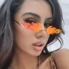 Sexy - lunettes de soleil vintage - flammes de feu