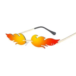 Sexy - lunettes de soleil vintage - flammes de feu