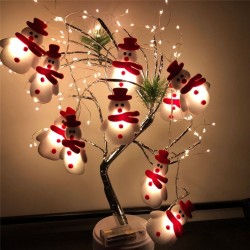 Sznurek z bałwankami - ozdobne lampki choinkowe LEDŚwięta Bożego Narodzenia
