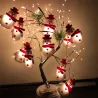 String with snowmans - LED Christmas tree decorative lights