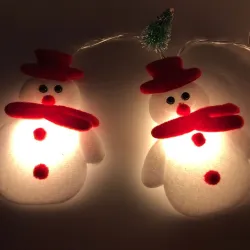 NavidadCuerdas con muñecos de nieve - LED Navidad luces decorativas