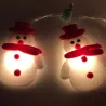 String with snowmans - LED Christmas tree decorative lights