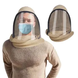 Täysi kasvot läpinäkyvä naamio, jossa on arpi ja zipper
