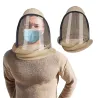Masque transparent visage complet avec foulard & fermeture éclair