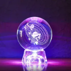 DecoraciónFiguras solares - modelo 3D planetas - bola de cristal - decoración escritorio