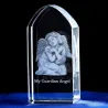 Decoración3D láser grabado cubo - Jesús - ángel - virgen Mary - estatua de cristal