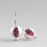 Ouro / prata romã - brincos elegantes