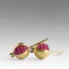 Pomegranate d'or / d'argent - boucles d'oreilles élégantes